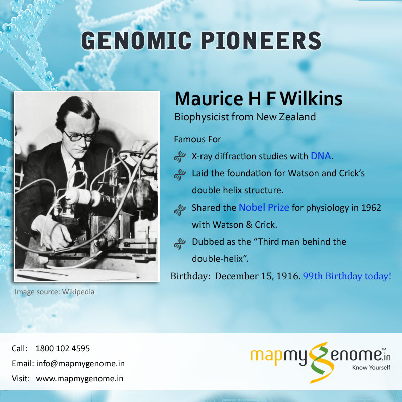 Happy Birthday to MauriceWilkins, the Third Man Behind the DNA Double Helix!