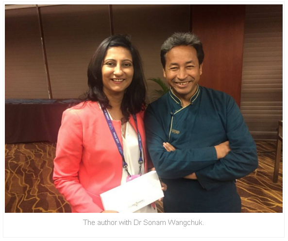 The author with Dr Sonam Wangchuk