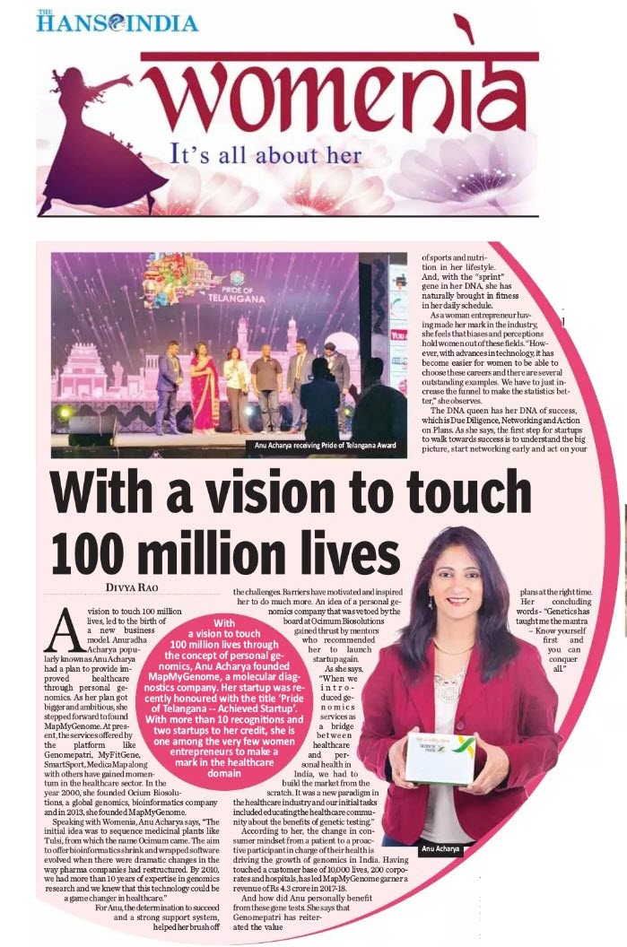 The HANS INDIA: With a vision to touch 100 million lives